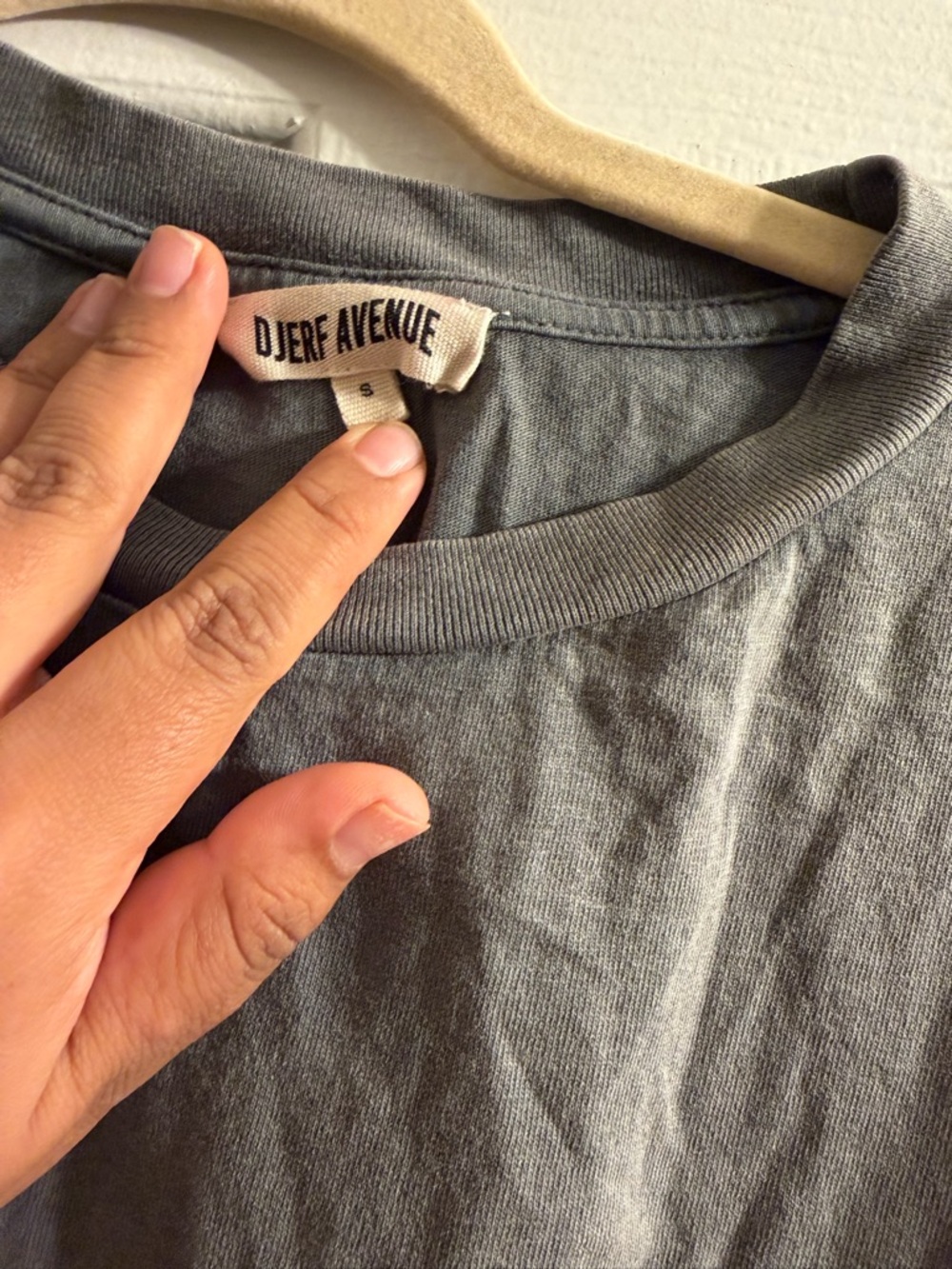 Djerf Avenue Heather Grey Crewneck Tee